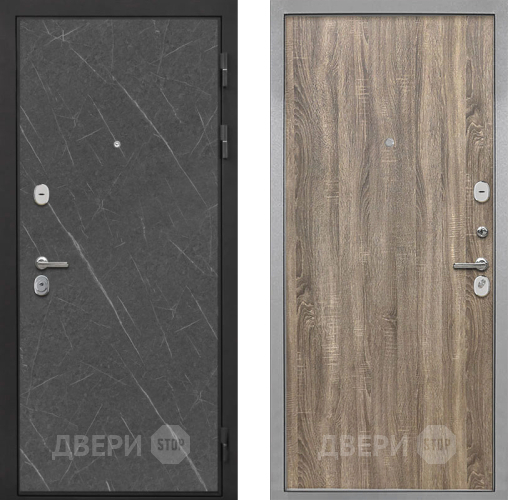 Входная металлическая Дверь Интекрон (INTECRON) Гектор Гранит Лава Оникс Гладкая Дуб турин в Лыткарино