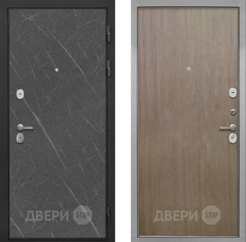 Входная металлическая Дверь Интекрон (INTECRON) Гектор Гранит Лава Оникс Гладкая шпон Венге коричневый в Лыткарино