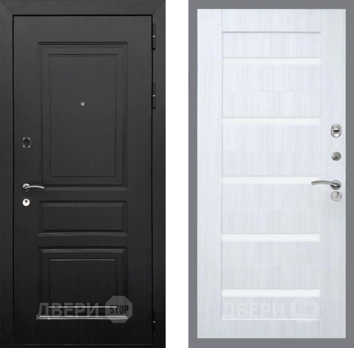 Входная металлическая Дверь Рекс (REX) 6 Венге СБ-14 стекло белое Сандал белый в Лыткарино