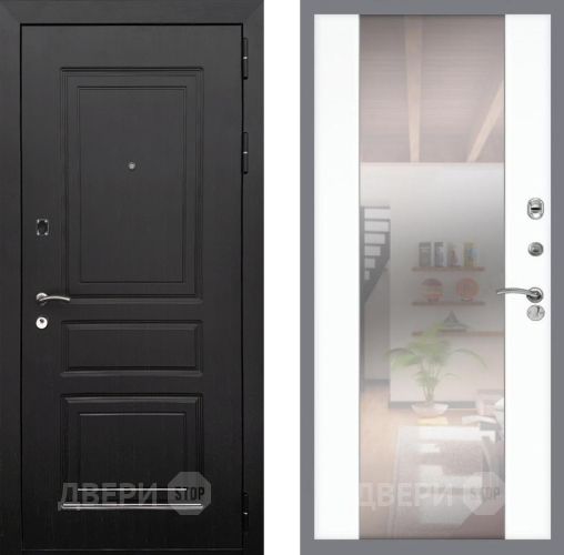 Входная металлическая Дверь Рекс (REX) 6 Венге СБ-16 Зеркало Силк Сноу в Лыткарино