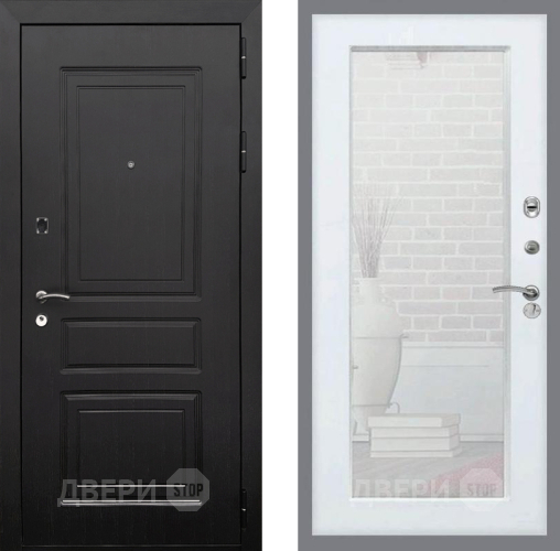 Входная металлическая Дверь Рекс (REX) 6 Венге Зеркало Пастораль Силк Сноу в Лыткарино