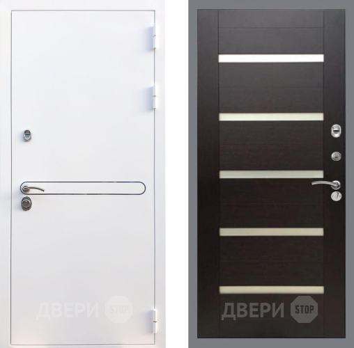 Дверь Рекс (REX) 27 СБ-14 стекло белое венге поперечный в Лыткарино