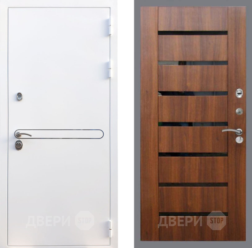 Входная металлическая Дверь Рекс (REX) 27 СБ-14 стекло черное Орех бренди в Лыткарино