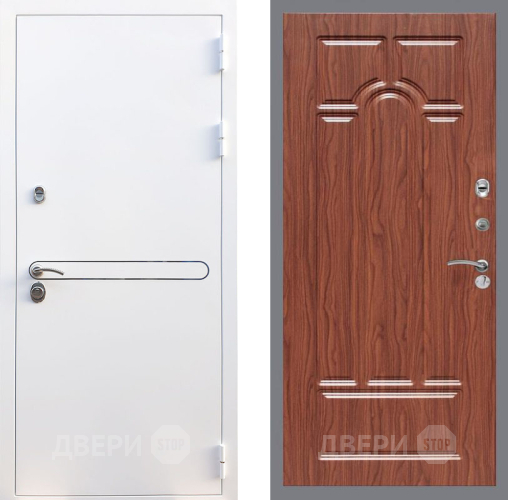 Входная металлическая Дверь Рекс (REX) 27 FL-58 орех тисненый в Лыткарино