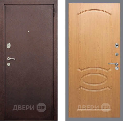 Входная металлическая Дверь Рекс (REX) 2 Медный Антик FL-128 Дуб в Лыткарино