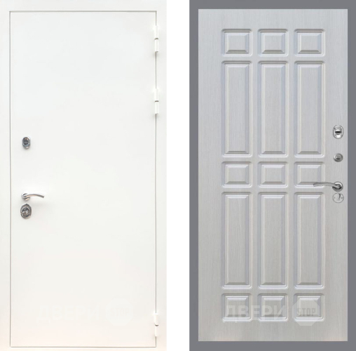 Входная металлическая Дверь Рекс (REX) 5 Белая Шагрень FL-33 Лиственница беж в Лыткарино