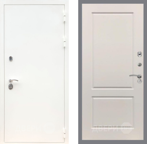 Входная металлическая Дверь Рекс (REX) 5 Белая Шагрень FL-117 Шампань в Лыткарино