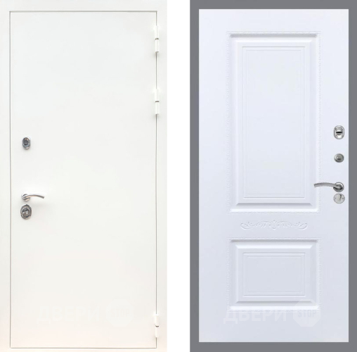 Входная металлическая Дверь Рекс (REX) 5 Белая Шагрень Смальта Силк Сноу в Лыткарино