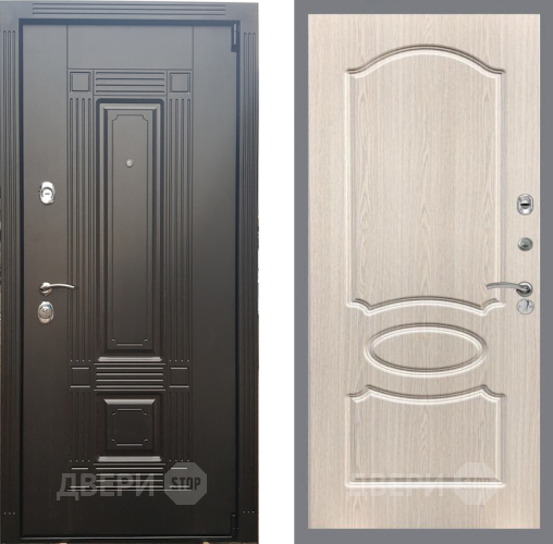 Входная металлическая Дверь Рекс (REX) 9 FL-128 Беленый дуб в Лыткарино