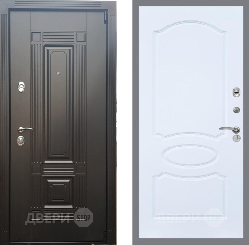 Входная металлическая Дверь Рекс (REX) 9 FL-128 Силк Сноу в Лыткарино