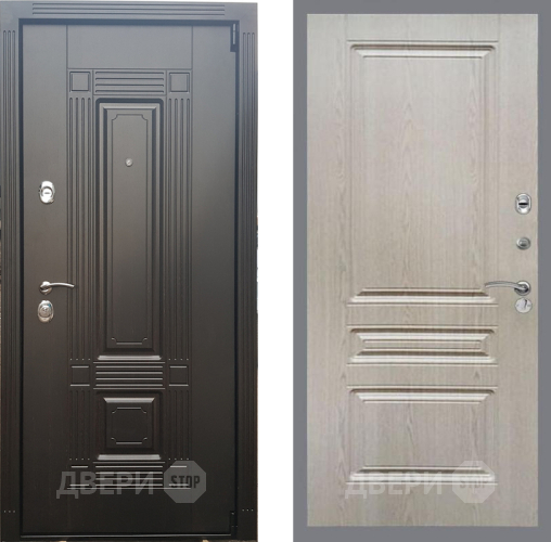 Входная металлическая Дверь Рекс (REX) 9 FL-243 Беленый дуб в Лыткарино