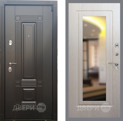 Входная металлическая Дверь Рекс (REX) 9 FLZ-120 Беленый дуб в Лыткарино