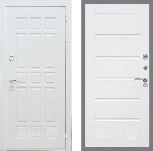 Входная металлическая Дверь Рекс (REX) 8 Силк Сноу Сити Белый ясень в Лыткарино