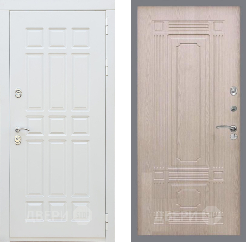 Входная металлическая Дверь Рекс (REX) 8 Силк Сноу FL-2 Беленый дуб в Лыткарино