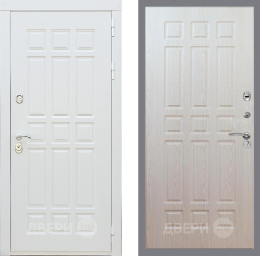 Входная металлическая Дверь Рекс (REX) 8 Силк Сноу FL-33 Беленый дуб в Лыткарино