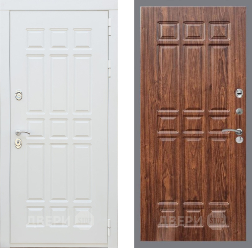 Входная металлическая Дверь Рекс (REX) 8 Силк Сноу FL-33 орех тисненый в Лыткарино