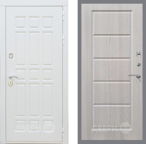 Входная металлическая Дверь Рекс (REX) 8 Силк Сноу FL-39 Беленый дуб в Лыткарино