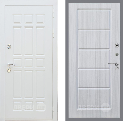 Входная металлическая Дверь Рекс (REX) 8 Силк Сноу FL-39 Сандал белый в Лыткарино