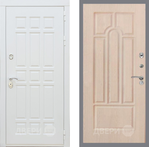 Входная металлическая Дверь Рекс (REX) 8 Силк Сноу FL-58 Беленый дуб в Лыткарино