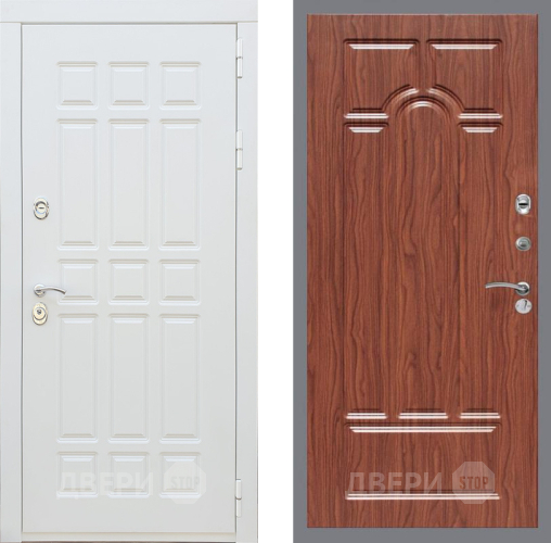 Входная металлическая Дверь Рекс (REX) 8 Силк Сноу FL-58 орех тисненый в Лыткарино