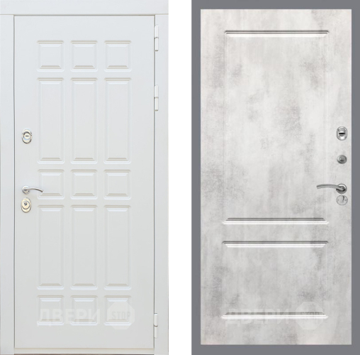 Входная металлическая Дверь Рекс (REX) 8 Силк Сноу FL-117 Бетон светлый в Лыткарино