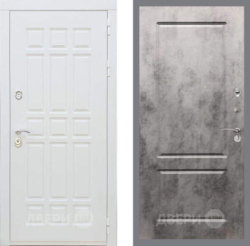 Входная металлическая Дверь Рекс (REX) 8 Силк Сноу FL-117 Бетон темный в Лыткарино