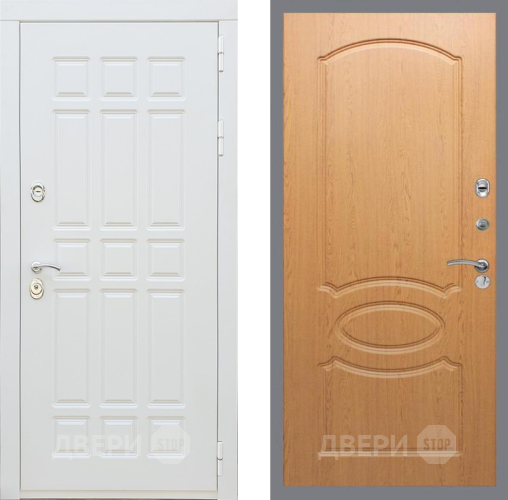 Входная металлическая Дверь Рекс (REX) 8 Силк Сноу FL-128 Дуб в Лыткарино