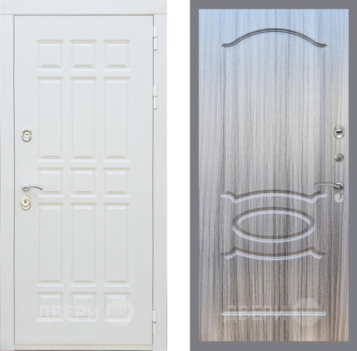 Входная металлическая Дверь Рекс (REX) 8 Силк Сноу FL-128 Сандал грей в Лыткарино