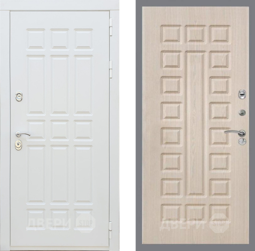 Входная металлическая Дверь Рекс (REX) 8 Силк Сноу FL-183 Беленый дуб в Лыткарино