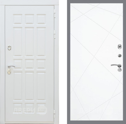 Входная металлическая Дверь Рекс (REX) 8 Силк Сноу FL-291 Силк Сноу в Лыткарино