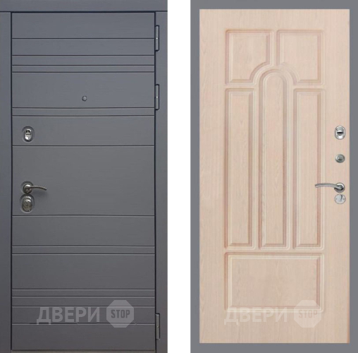 Входная металлическая Дверь Рекс (REX) 14 силк титан FL-58 Беленый дуб в Лыткарино