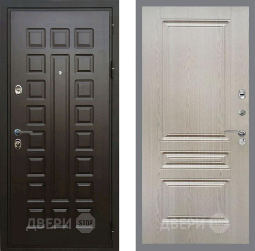 Входная металлическая Дверь Рекс (REX) Премиум 3к FL-243 Беленый дуб в Лыткарино