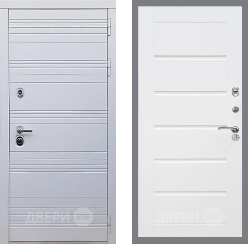 Входная металлическая Дверь Рекс (REX) 14 Силк Сноу Сити Белый ясень в Лыткарино