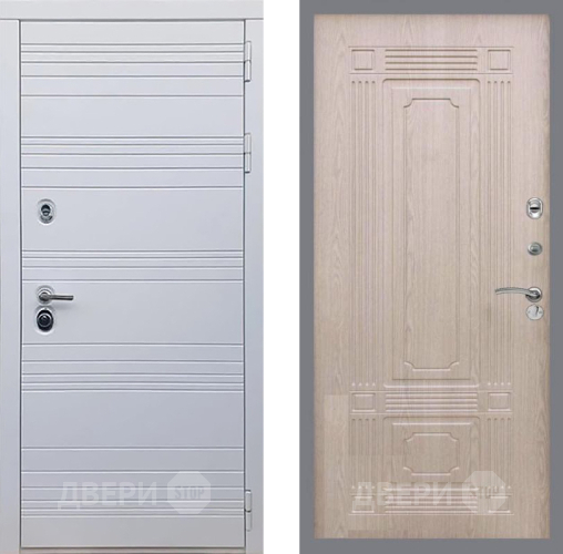 Входная металлическая Дверь Рекс (REX) 14 Силк Сноу FL-2 Беленый дуб в Лыткарино