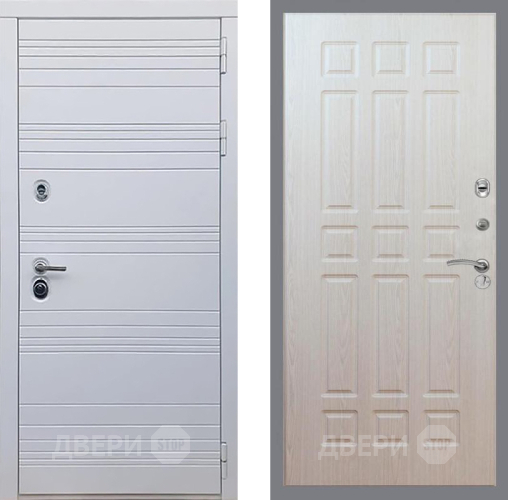 Входная металлическая Дверь Рекс (REX) 14 Силк Сноу FL-33 Беленый дуб в Лыткарино