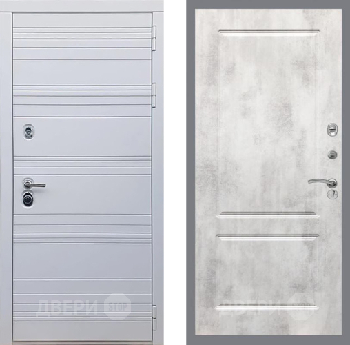 Входная металлическая Дверь Рекс (REX) 14 Силк Сноу FL-117 Бетон светлый в Лыткарино