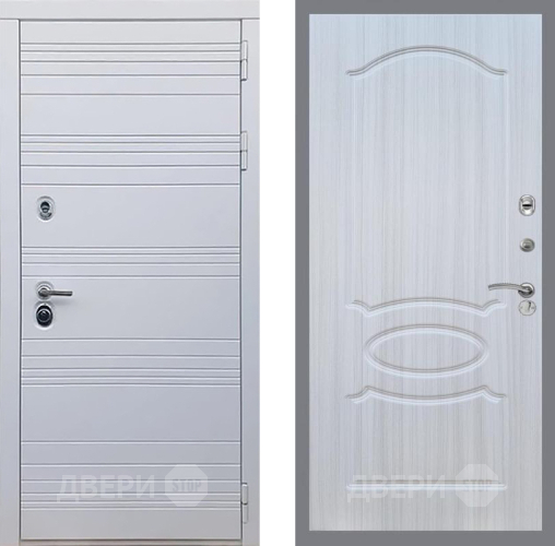 Входная металлическая Дверь Рекс (REX) 14 Силк Сноу FL-128 Сандал белый в Лыткарино