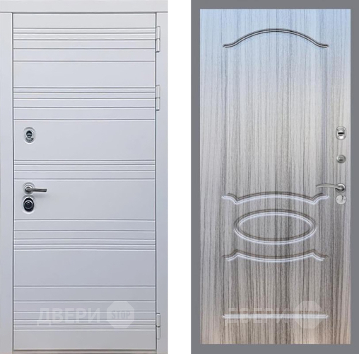 Входная металлическая Дверь Рекс (REX) 14 Силк Сноу FL-128 Сандал грей в Лыткарино