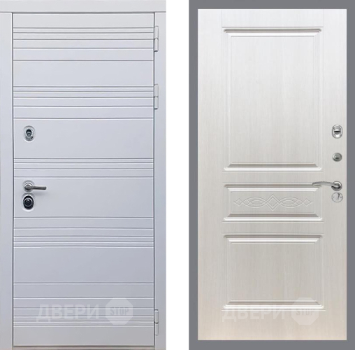 Входная металлическая Дверь Рекс (REX) 14 Силк Сноу FL-243 Лиственница беж в Лыткарино