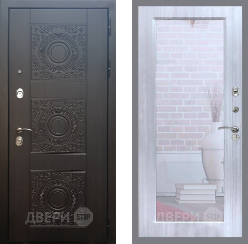 Входная металлическая Дверь Рекс (REX) 10 Зеркало Пастораль Сандал белый в Лыткарино