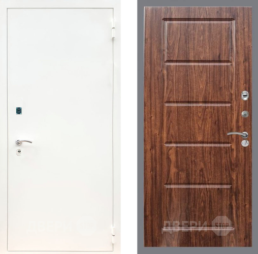 Дверь Рекс (REX) 1А Белая шагрень FL-39 орех тисненый в Лыткарино