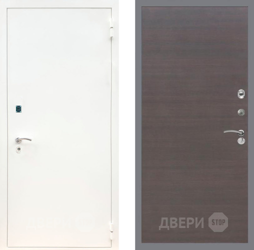 Входная металлическая Дверь Рекс (REX) 1А Белая шагрень GL венге поперечный в Лыткарино