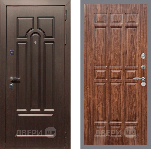 Входная металлическая Дверь Рекс (REX) Эврика FL-33 орех тисненый в Лыткарино