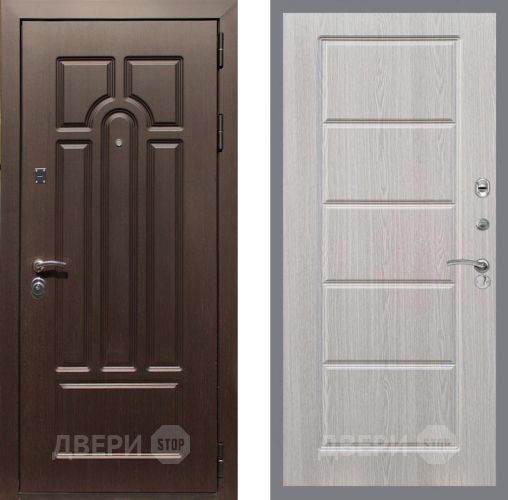 Входная металлическая Дверь Рекс (REX) Эврика FL-39 Беленый дуб в Лыткарино