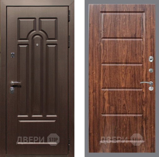 Входная металлическая Дверь Рекс (REX) Эврика FL-39 орех тисненый в Лыткарино