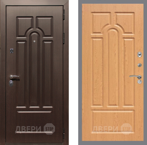 Входная металлическая Дверь Рекс (REX) Эврика FL-58 Дуб в Лыткарино