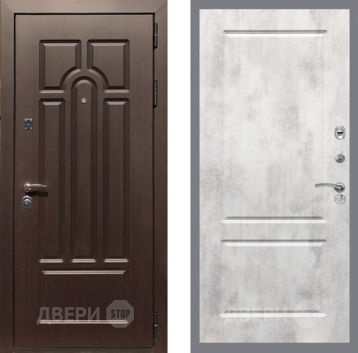 Входная металлическая Дверь Рекс (REX) Эврика FL-117 Бетон светлый в Лыткарино