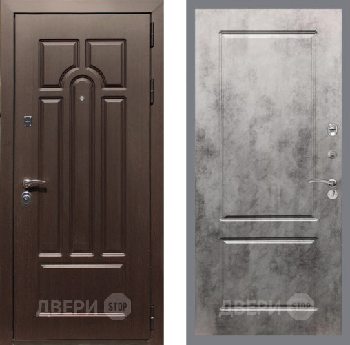 Входная металлическая Дверь Рекс (REX) Эврика FL-117 Бетон темный в Лыткарино