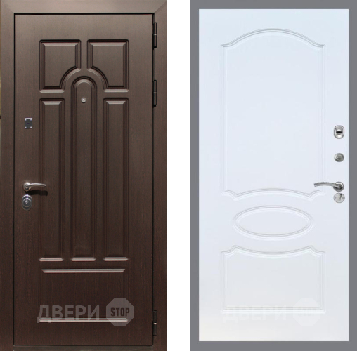 Входная металлическая Дверь Рекс (REX) Эврика FL-128 Белый ясень в Лыткарино