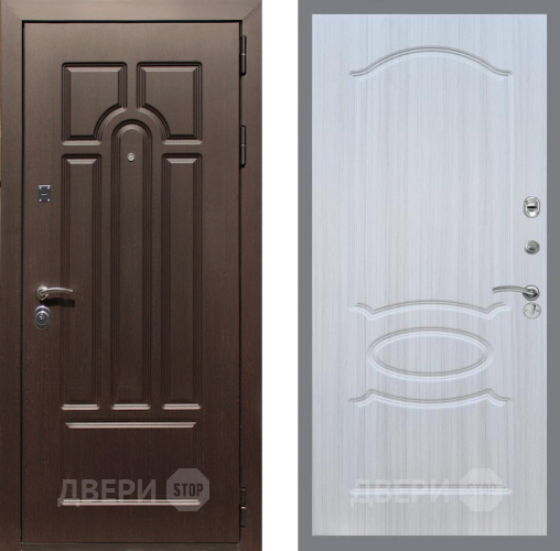 Входная металлическая Дверь Рекс (REX) Эврика FL-128 Сандал белый в Лыткарино